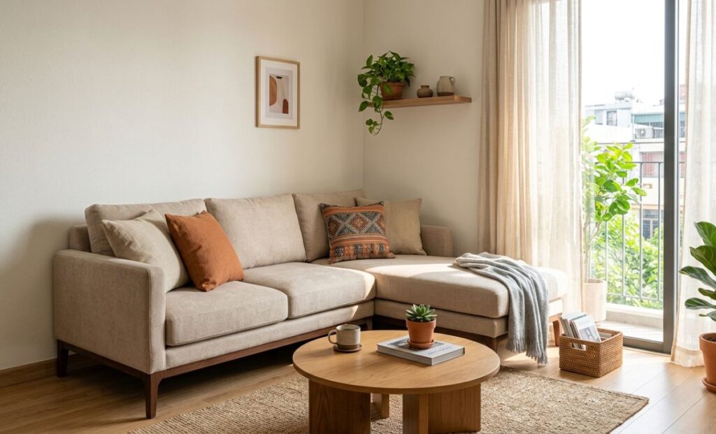 20+ Mẫu sofa phòng khách đẹp, sang trọng, hiện đại, đầy đủ mọi kích thước 11 sofa phong khach khong gian hep