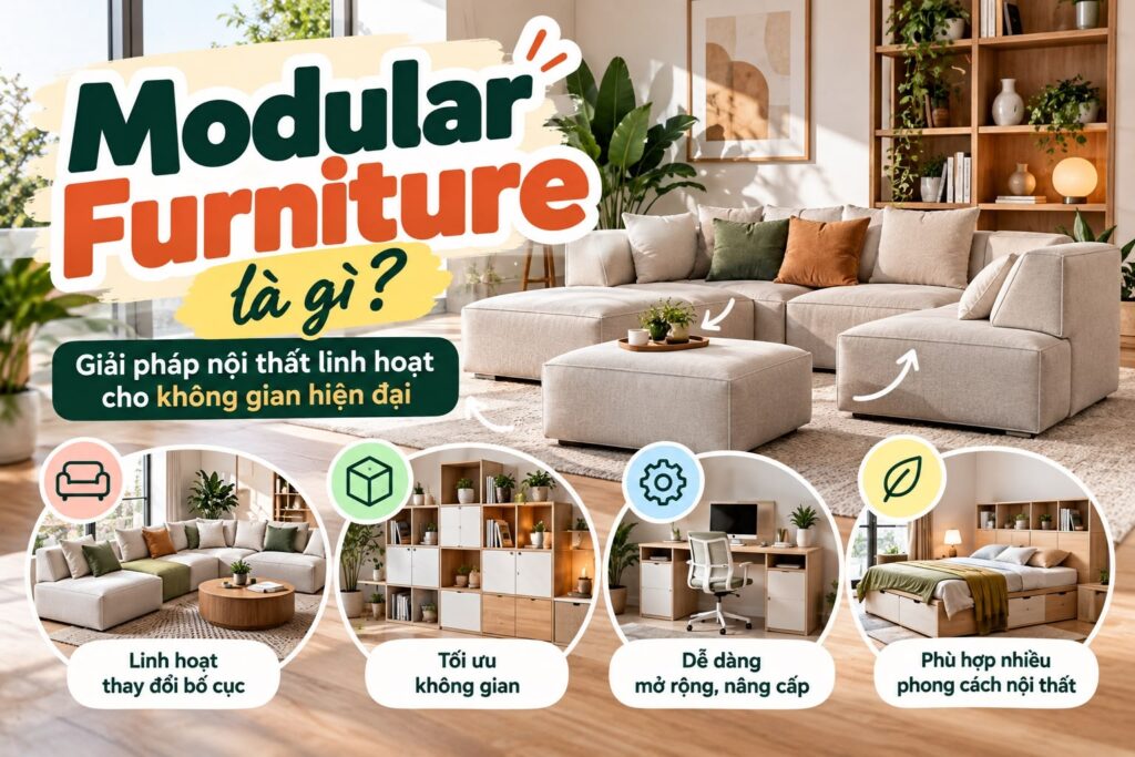 Modular Furniture là gì? Ưu điểm và ứng dụng trong nội thất